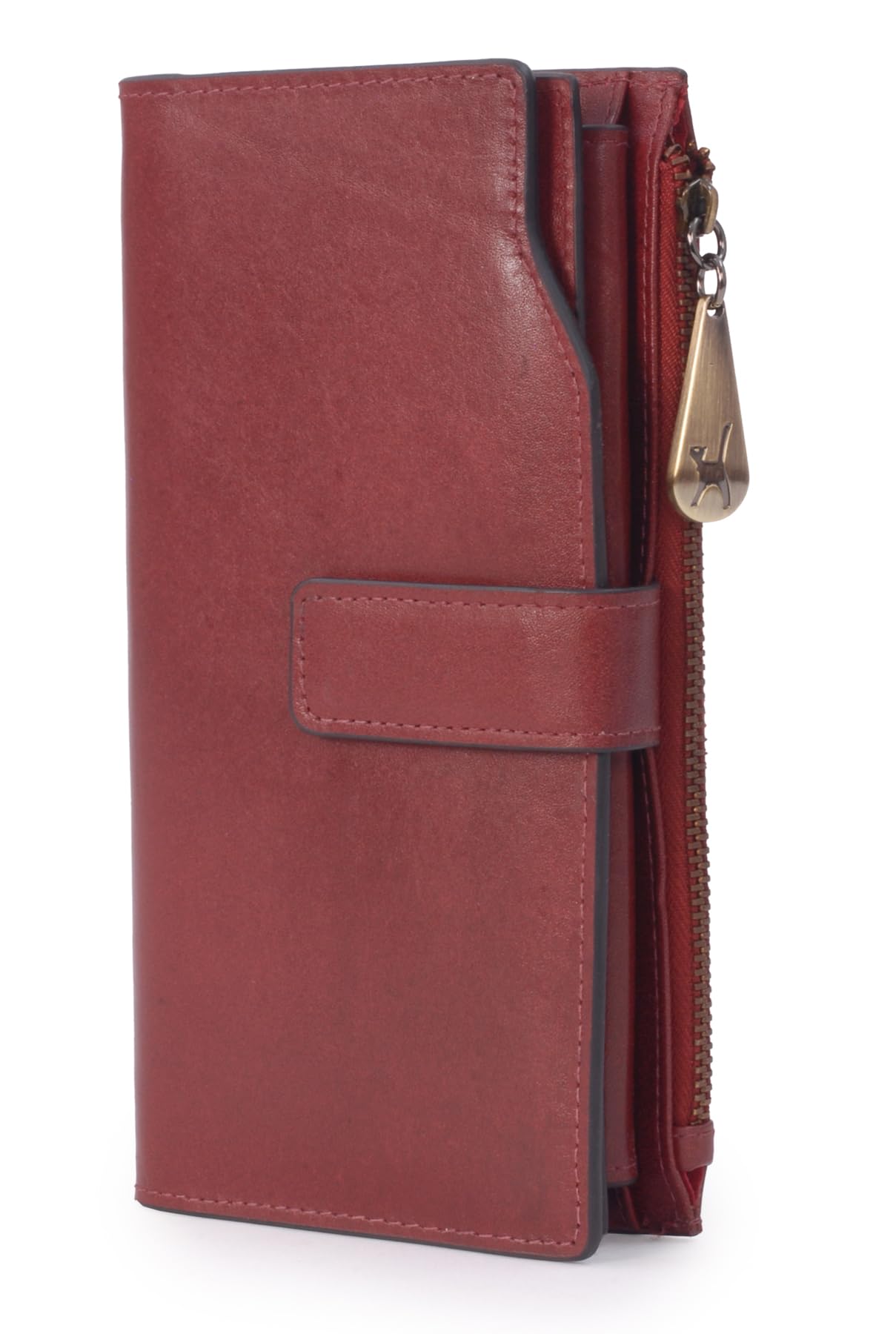 Catwalk Collection Handbags - Ladies Large Leather Purse - Women's 20 Credit Card Wallet with Phone & Coin Pocket - RFID - Stella - Red