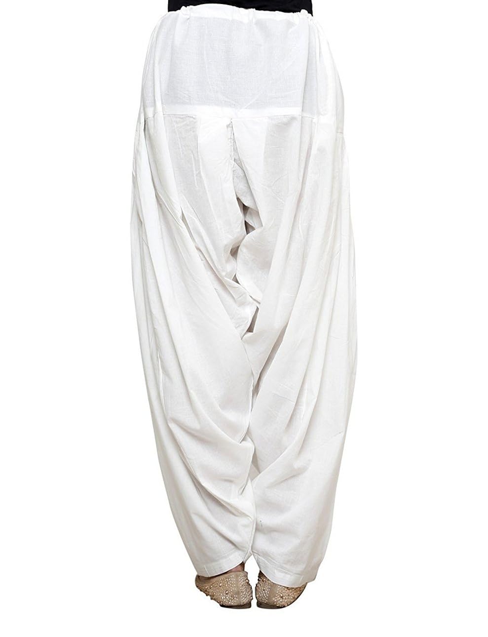 kalpit creations women's cotton semi-patiala (kalpit-salwar-white _white_ free size)
