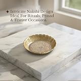 Shubhkart Nakshi Plate Small 7 cm Pack of 5 Brass Puja Decoration view 7