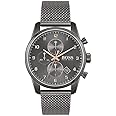 BOSS Men's Quartz Watch with Stainless Steel Strap, Grey, 22 (Model: 1513837)