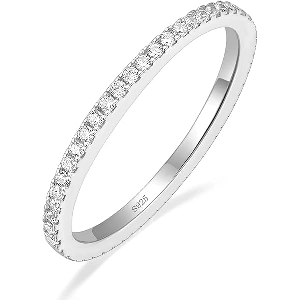 Thin Stackable Sterling Silver Wedding Band – Rounded, Sizes 2-13, .925 Silver, Simple & Elegant