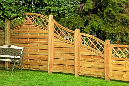 GreenSeason Lamellenzaun London B150 x H180/160 cm. – Bild 4