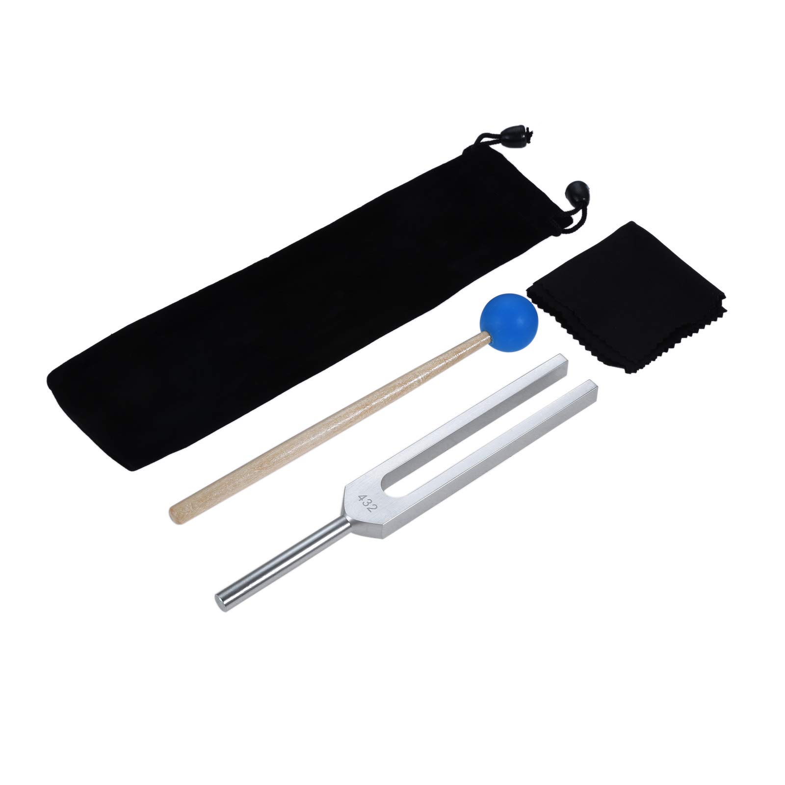DRELD 432Hz Tuning Fork, Sound Healing Tuner with Silicone Hammer Storage Bag for Violin Guitar Instrument Adjustment, Repair Healing, Sound Therapy, Perfect Healing, Balancing, Healers, Vibration