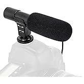 Ultimaxx Uni-directional Microphone with 3.5mm Built in Stereo Plug & Mounting Bracket for DSLR Cameras and Video Cameras