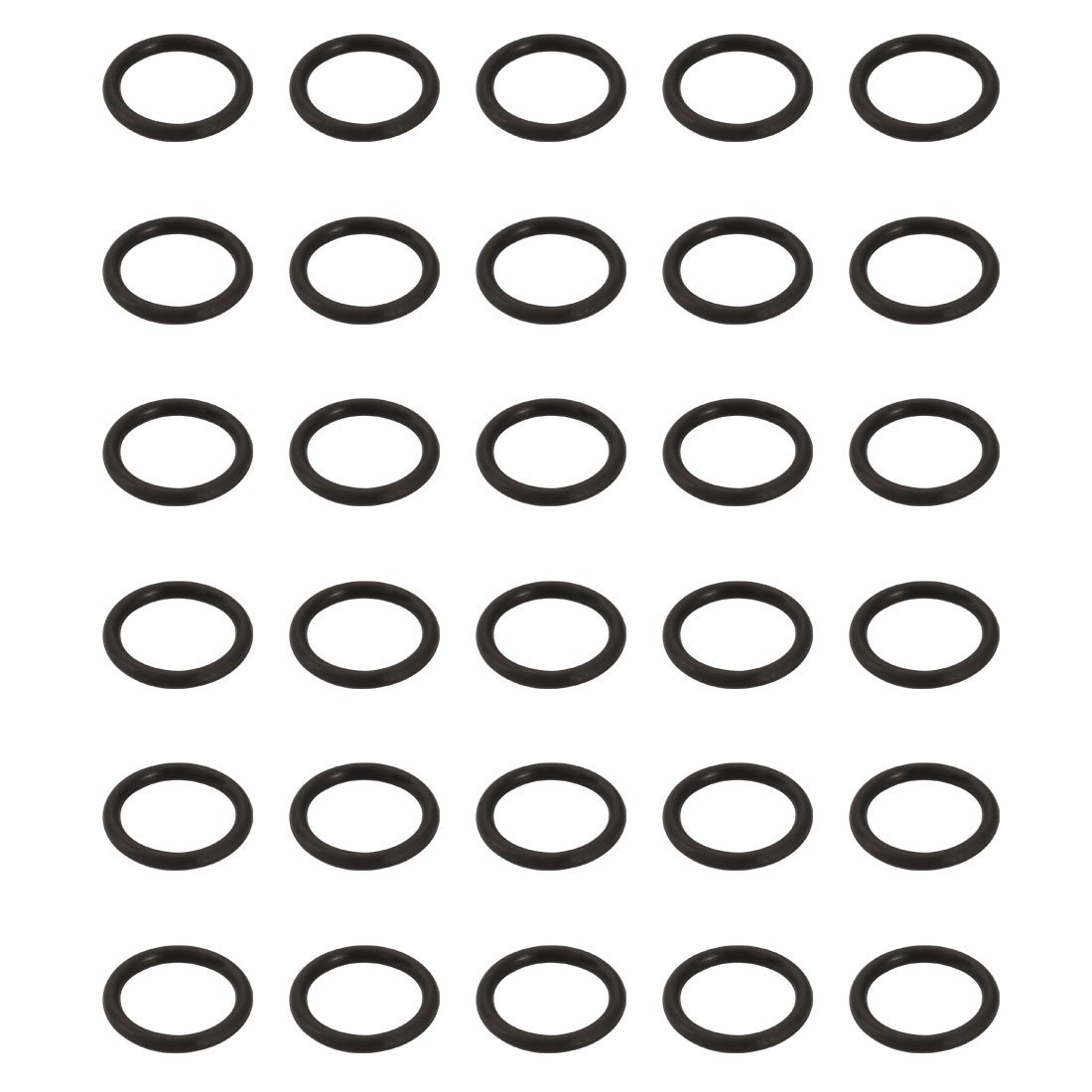 Sourcingmap Nitrile Rubber O-Rings 16.5mm OD 12.5mm ID 2mm Width, Metric Sealing Gasket, Pack of 30