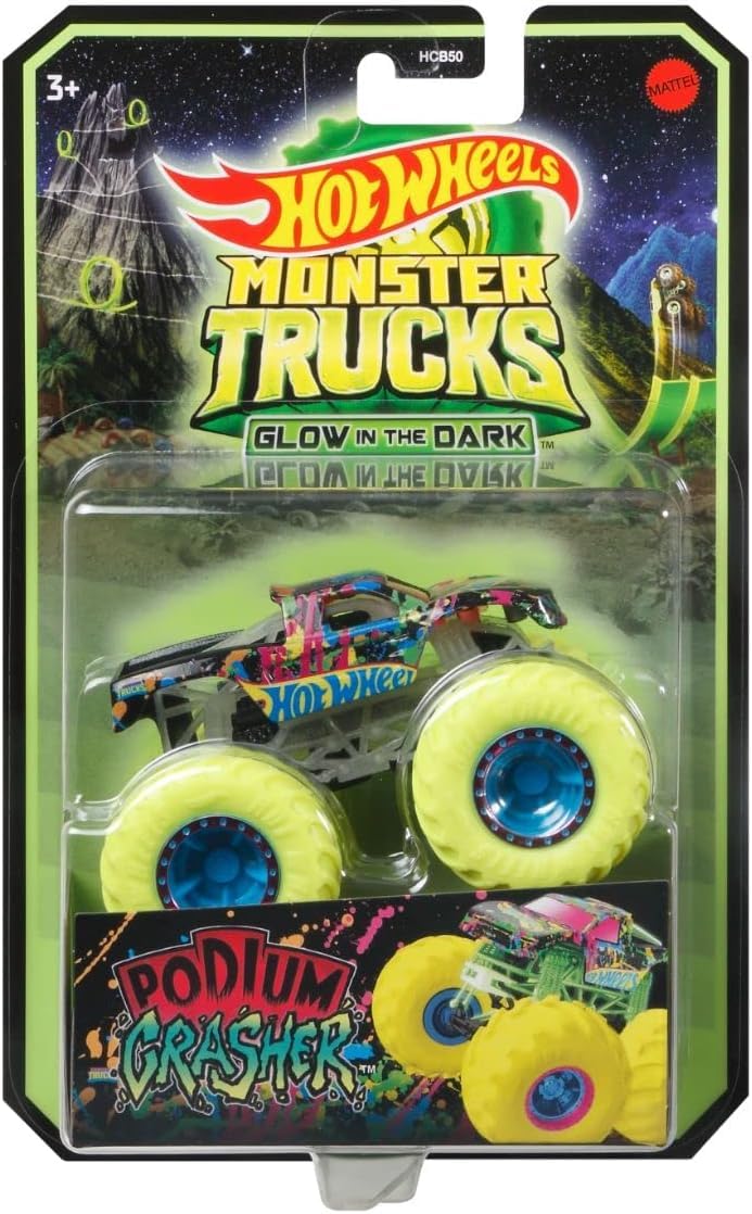 Hot Wheels Monster Trucks - (Glow In The Dark Podium Crasher - JFX09)