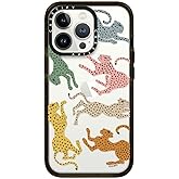 CASETiFY Impact Case for iPhone 13 Pro [6.6ft Drop Protection] - Rainbow Cheetah by Megan Galante - Clear Black
