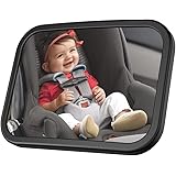 MONOJOY Baby Car Mirror for Back Seat Safe and Wide Baby Car Seat Rear View Mirror Facing Infants, Babies, Kids and Child Ful