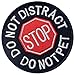 Service Dog Do Not Distract Do Not Pet Vests/Harnesses Emblem Embroidered Fastener Hook & Loop Patch