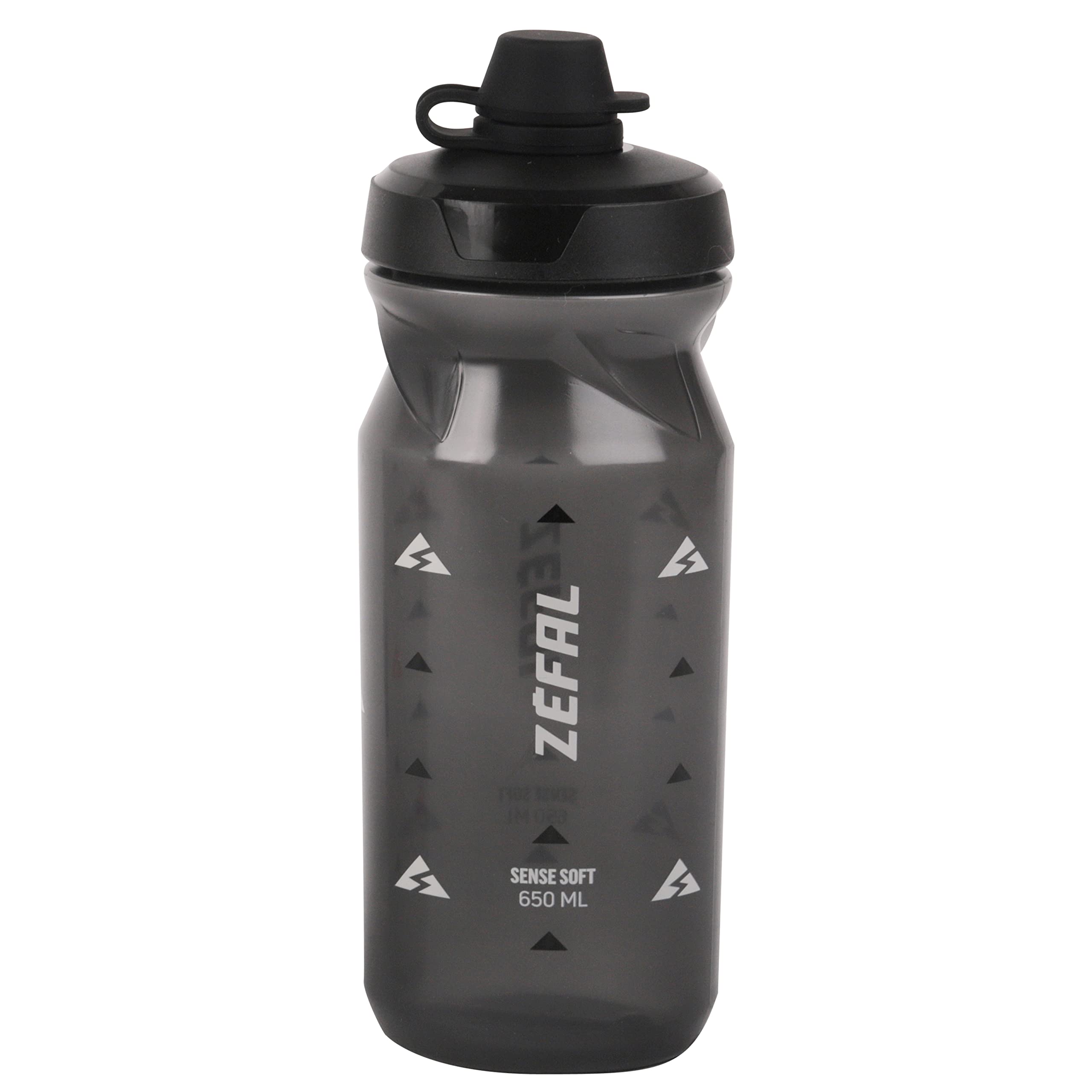 ZEFAL Sense Soft 65 No-Mud Water Bottle, Smoked Black, 650ml