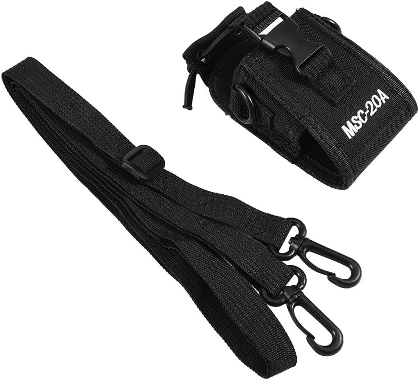 Socobeta Walkie Talkie Belt Case Bag Universal MSC-20A Nylon Pouch with Strap Compatible with Kenwood/Motorola/HYT Two Way Radio