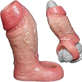 6.7'' Girth Thick Realistic Penis Sleeve Cock Sleeve,Cock Ring Penis | Extender Ultra-Soft Silicone Cock Sleeve Penis Ring Adult Sex Toys for Men Couples