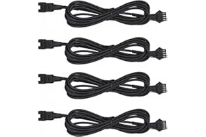 NBWDY 4Pcs 60in RGB LED Multi-Color Accent Light Extension Cable Wire Cord Set for LED Motorcycle ATV Car Multi-Color Neon Strip Rock Light