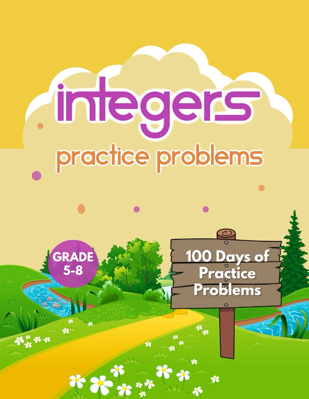 integers practice problems integers workbook grades 5 8 100 days of math worksheets number lines negative and positive numbers anfel boudbiza 9798466305203 amazon com books