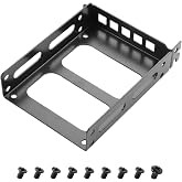 YAODHAOD 2.5"/3.5" PCIe Slot SSD Mounting Bracket,Universal SSD Bracket for PC Case Rear Panel Mount Bracket -1PCS (Black 2.5", 8CM PCI Slot)