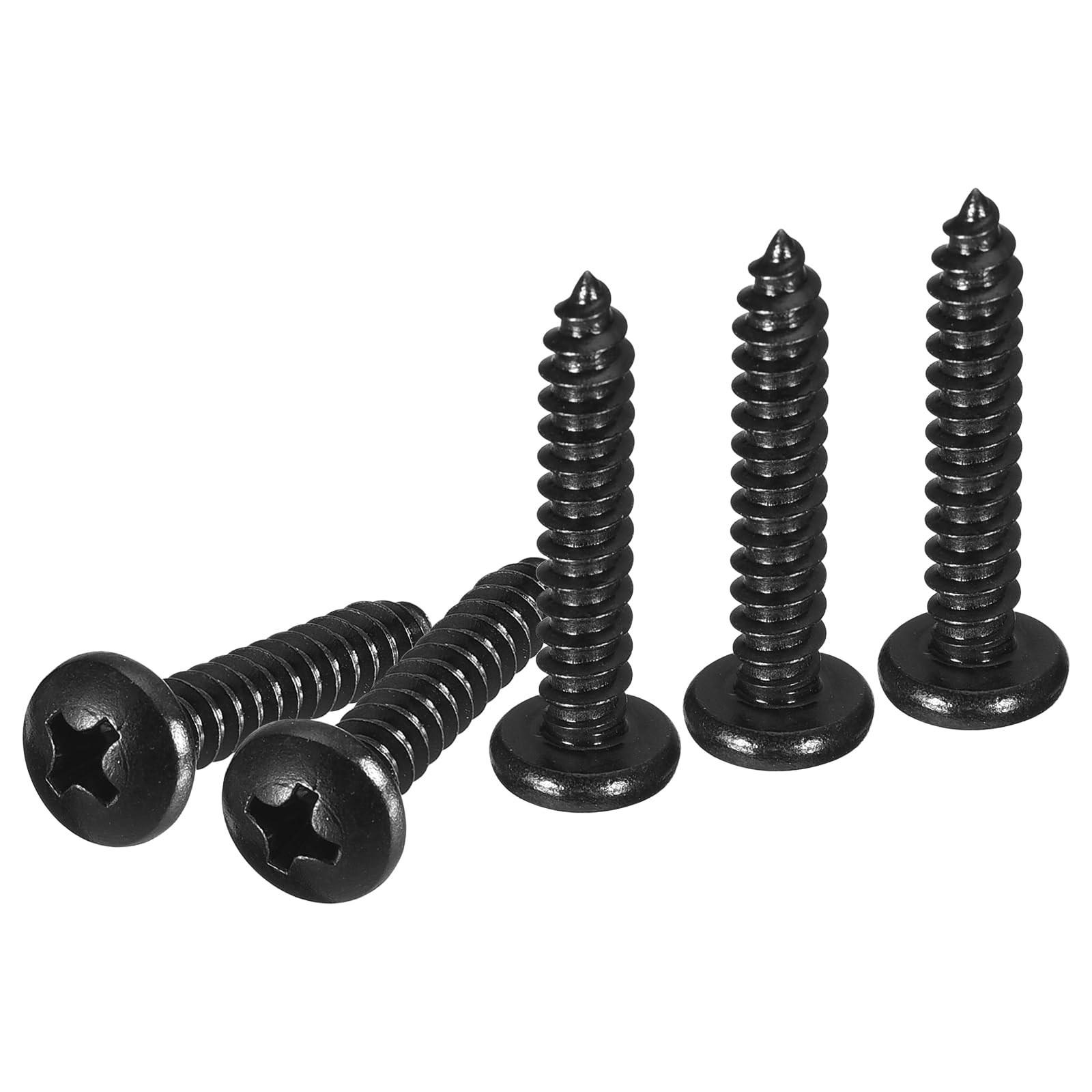 DTGN #10x1" Phillips Pan Head Self-tapping Screw - 100Pack - Black Oxide 304 Stainless Steel Sheet Metal Screws Wood Screws — image 1