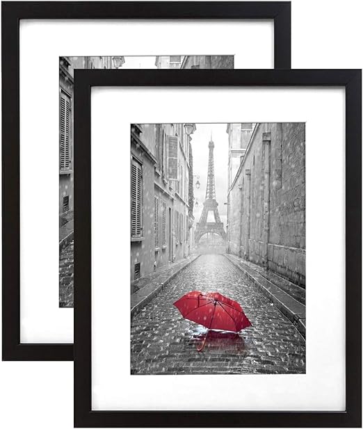 Americanflat 2 Pack 9x12 Black Picture Frames Displays