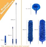 Lomida Microfiber Duster Kit Telescoping Pole 30-81 in Cobweb Ceiling Fan view 2