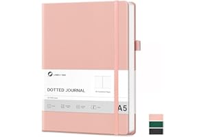 Lonely Oak Bullet Dotted Journal Notebook, A5 Hardcover Dotted Notebook for Women & Men, Dotted Journal 120GSM Acid-Free Pape