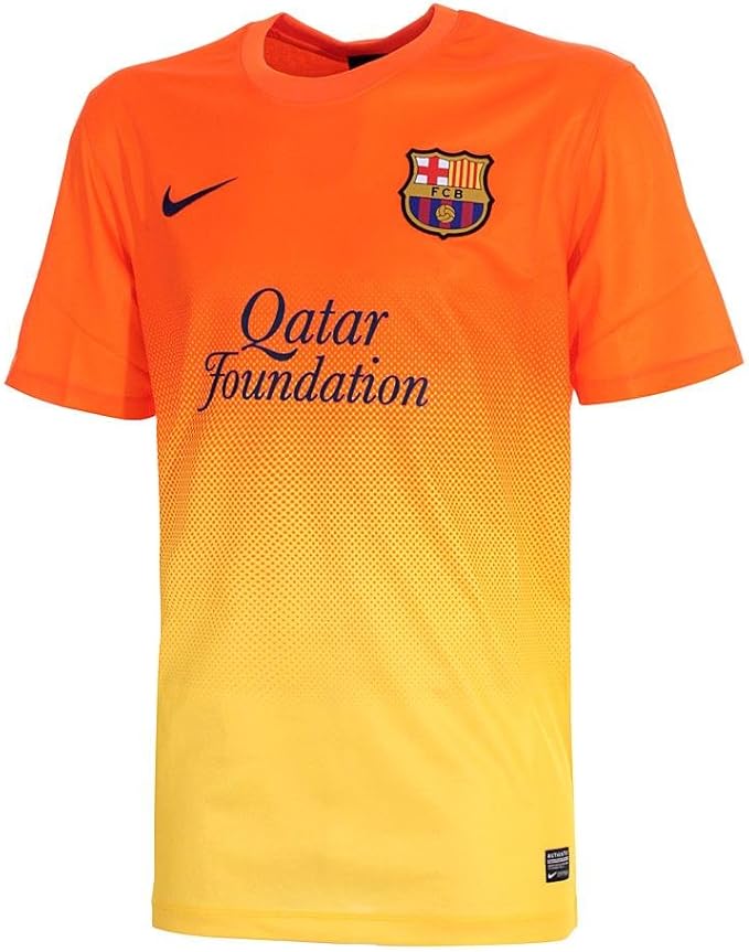 barcelona yellow orange jersey