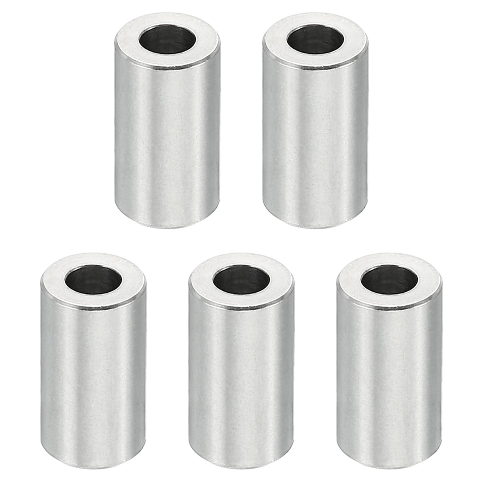 PATIKIL M4 Stainless Steel Spacers, 5 Pcs Metal Spacer Stainless Steel 4.2mm ID x 8mm OD x 14mm L Stainless Steel Spacers Screw Standoff Round for 5/32inch or M4 Screw Bolts