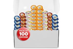 Coffee Creamer Singles Variety Pack (100 Count) - 4 Flavor Assortment: French Vanilla, Hazelnut, Caramel Macchiato & Half and