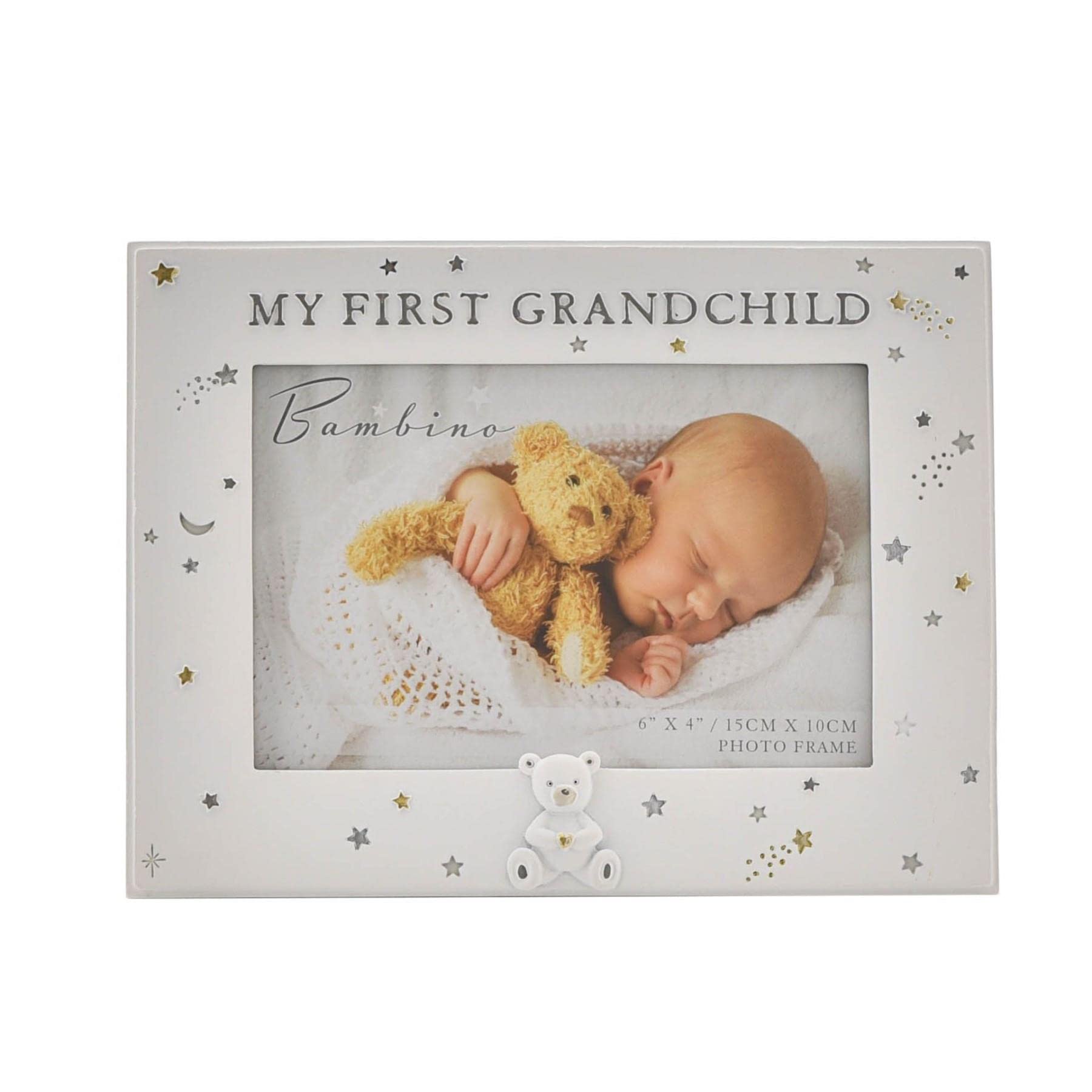 Baby 6” x 4” Photo Frame Bambino Cream Unisex - My First Grandchild 0974