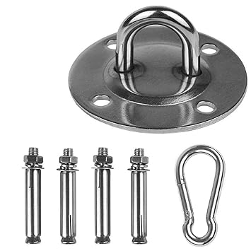 Bonbela 6pcs Stainless Steel Heavy Duty Mounting Hooks Ceiling