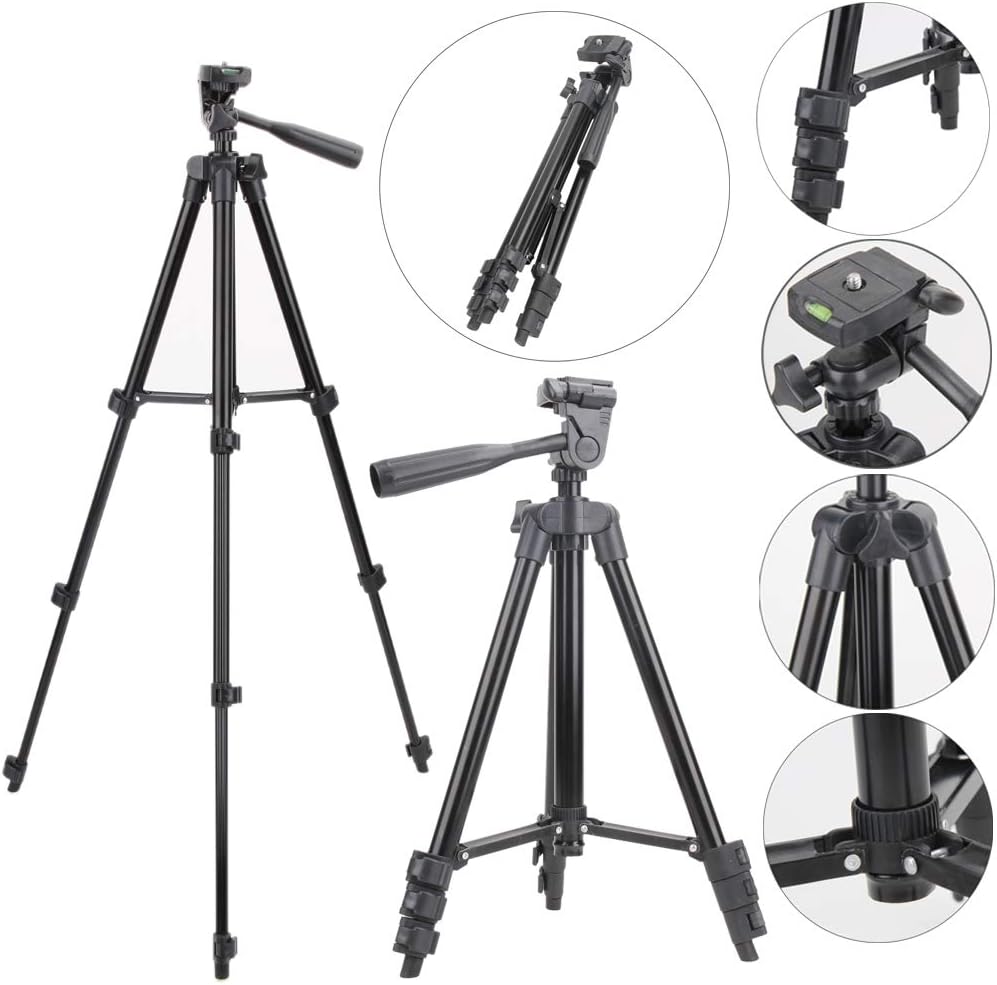 takestop 3120 Universal Tripod for Mobile Phone/Camcorder, Aluminium