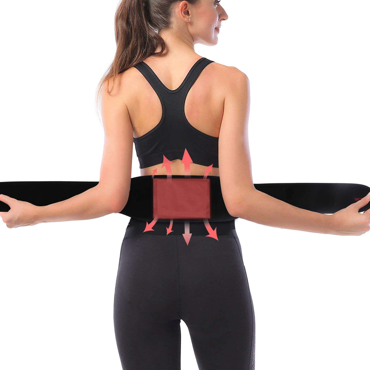 Graphene Waist Heating Belt, BRIGENIUS Electric Heating Pads for Back