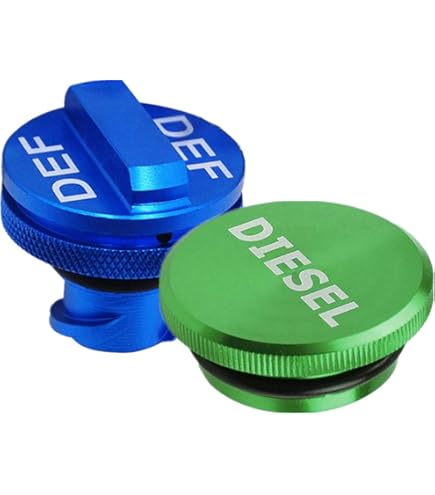 Diesel Fuel Cap Blue DEF Green Dodge RAM Truck Magnetic Grip System Protect CNC