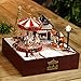 Flever Dollhouse Miniature DIY House Kit Creative Room with Furniture and Cover for Romantic Valentine's Gift(Carousel Garden-Edition of Happy)