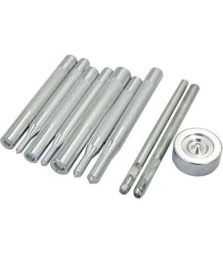 CRAFTMEMORE 50 Sets Silver Snap Buttons (8mm / 0.31") - S-Spring Socket Popper Fasteners For Jackets, Bags