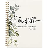 OXW Prayer Journal for Woman, Bible Study Journal Notebook for Women, Christian Bible Gifts for Women, Christian Journal Notebook for Bible Notes, Church Notes Journal, Psalm 46:10(5.5'' X 8.3'')