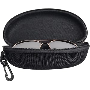 Sunglasses Soft Case Ultra Light Neoprene Zipper Eyeglass Case With Belt Clip