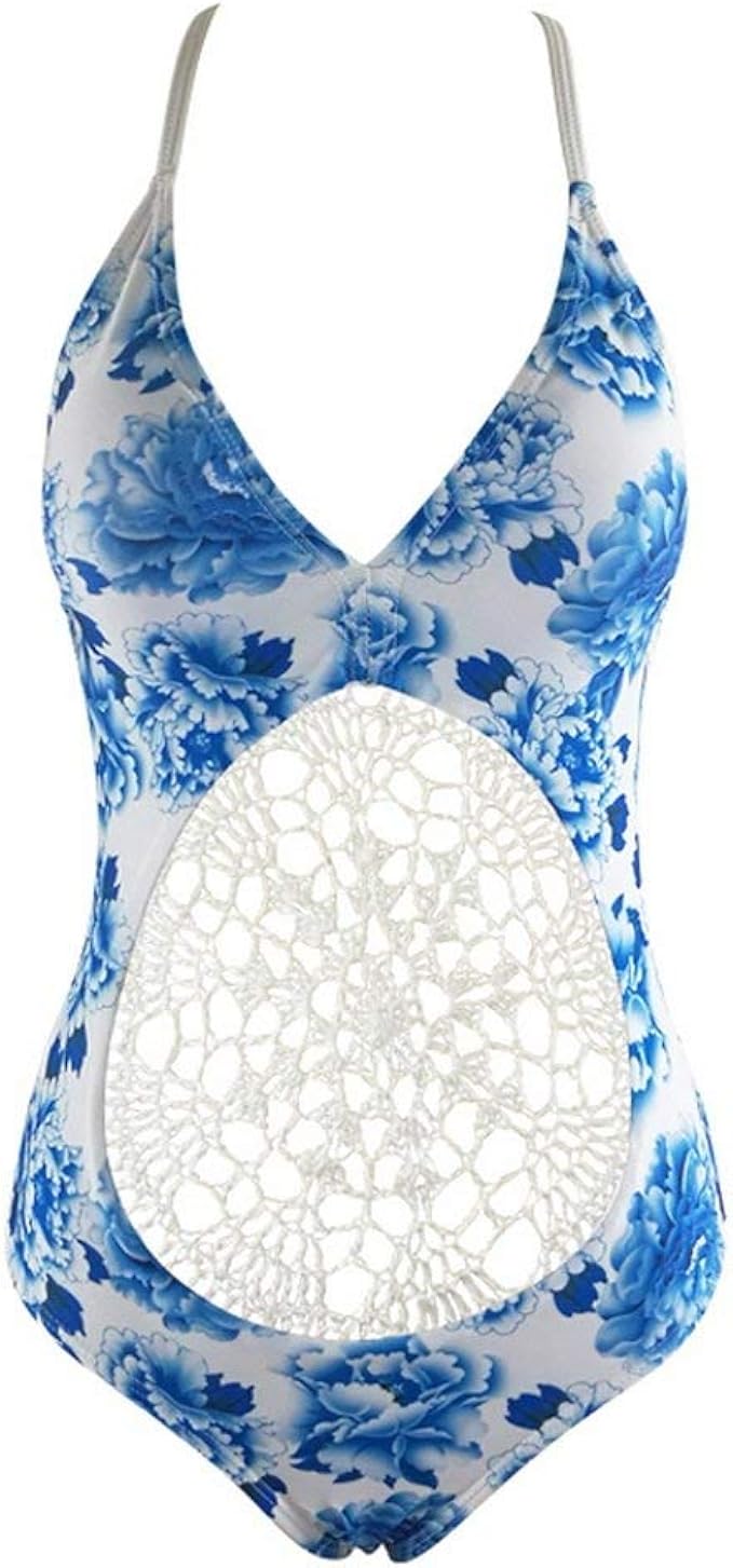 Women S One Piece Thong Lace Swimsuit Swimsuit Modern Casual Cut Out