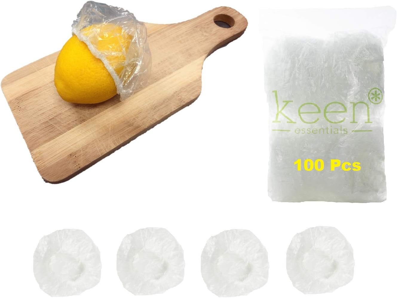 100 Pcs Disposable Elastic Food Lid, Perfect for Cup Cover, Lemon Wrap, Party, Picnic, Outdoor Camping, Home Kitchen Restaurant Storage Supply, Mini Size 4.5