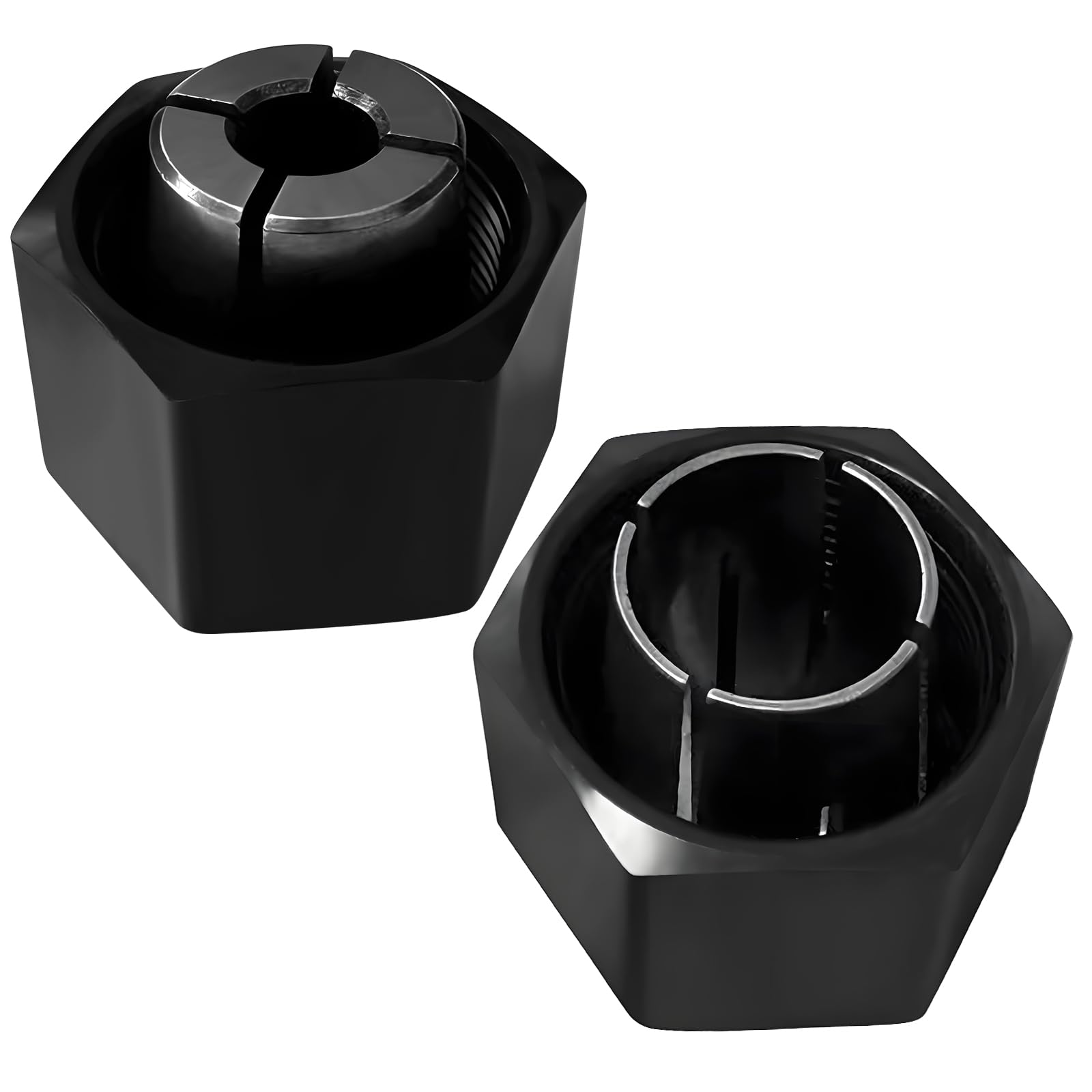 Photo 1 of 1/2" and 1/4" Router Collet for Dewalt DW621 DW616 DW618 Dw622 Dw626 Router, for Bosch 1617, 1617EVS, 1618, 1618EVS, 1613, 1613EVS, 1613AEVS Router Part No. 326286-03, 326286-04, 2610906283,2610906284