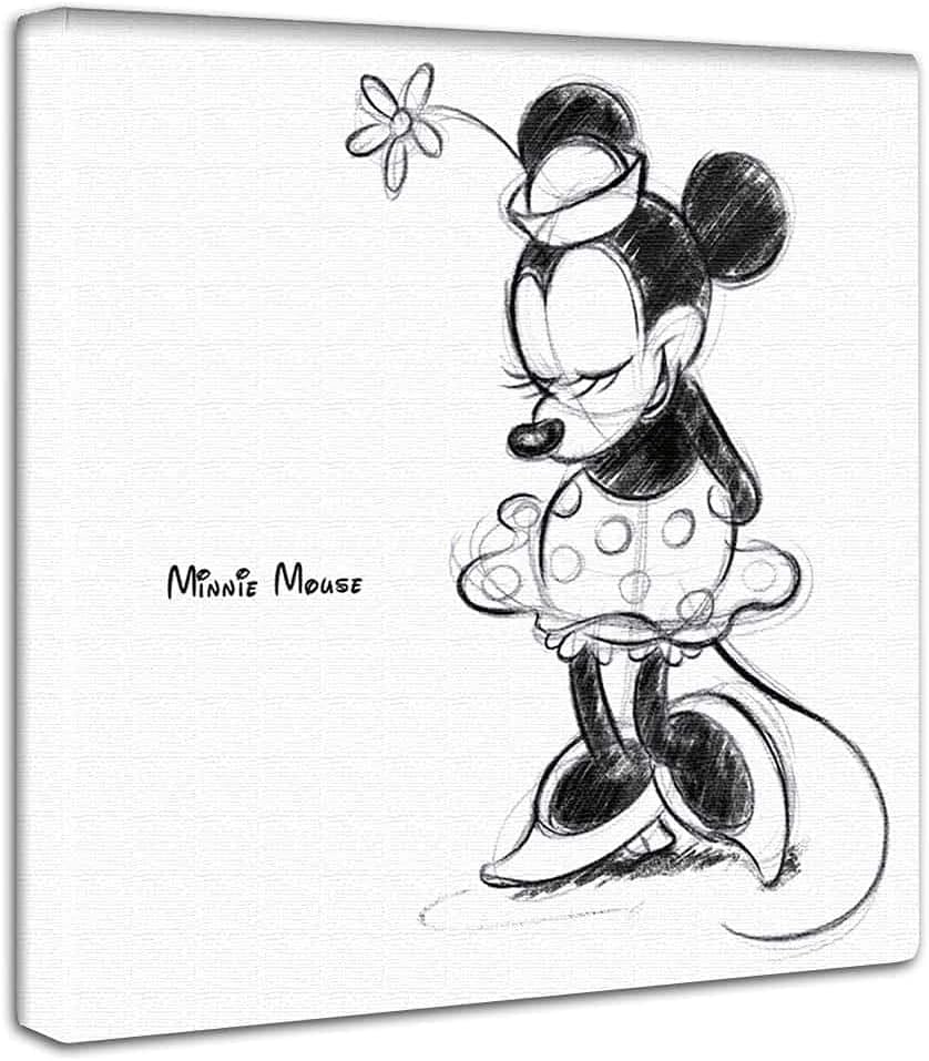 Amazon ディズニー ミニーマウス アートパネル 30cm 30cm 日本製 ポスター おしゃれ インテリア 模様替え リビング 内装 スケッチ イラスト モノクロ ファブリックパネル Dsn 0150 アートフレーム ポスター オンライン通販
