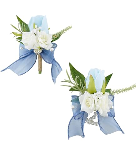 Amazon.com: Flower Wrist Corsage Boutonniere Dusty Light Blue Rose for Wedding Bride Bridesmaid Groom Groomsmen Parents Lapel Flower Prom Homecoming Formal Dinner Father Daughter Dance (Light Blue Wrist Corsage) : Home & Amazon.com: Flower Wrist Corsage Boutonniere Dusty Light Blue Rose for Wedding Bride Bridesmaid Groom Groomsmen Parents Lapel Flower Prom Homecoming Formal Dinner Father Daughter Dance (Light Blue Wrist Corsage) : Home &