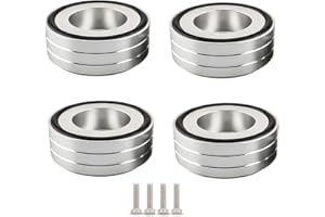 Pasuihcay Audio Isolation Feet Aluminum Amplifier Feet 58x22MM Turntable Isolation Pad for Audio,Speakers,Amplifier,(Silver) 