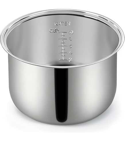Amazon.com: 304 Stainless Steel Inner Pot, 5 L/10-Cup Rice Cooker Inner Bowl,  Compatible with Zojirushi NS-TSC10 Cookers, Replacement Inner Bowl,  Includes Rice and Soup Spoons, Easy-to-Clean (5L): Home & Kitchen