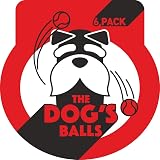 The Dog's Balls Dog Tennis Balls Red Medium 6-Pack Non-Abrasive Felt Float view 9