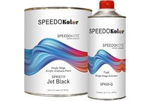 Speedokote High Gloss Jet Black 2K Acrylic Urethane, 4:1 Gallon Fast Kit, SPK9711/SPK60
