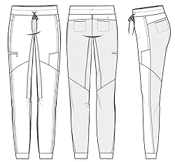 Healing Hands Men's Scrub Pant Nolen Jogger with 6