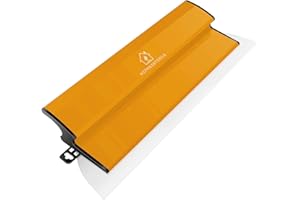 Hephaestools 16IN Skimming Blade, Drywall Smooth Finish Tool for Drywall/Plaster/Wallboard, Replaceable 0.35mm Precision European Stainless Steel Blade Insert, Engonomic Desgin Plastic Body, Yellow
