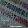 Backlight-Bluetooth-Keyboard-Jelly-Comb-7-Colour-Backlit-Illuminated-Wireless-Rechargeable-Ultra-Slim-Full-Size-UK-QWERTY-Layout-for-Computer-Laptop-PC-with-Windows-System-Dark-Grey Backlight Bluetooth Keyboard, Jelly Comb 7-Colour Backlit Illuminated Wireless Rechargeable Ultra Slim Full Size UK…