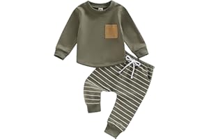 CIYCUIT Toddler Baby Boy Clothes Long Sleeve Sweatshirt Pants Set Fall Winter Outfits