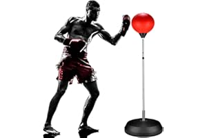ifidex Jackgold Punching Bag Reflex Boxing Bag with Stand, Height Adjustable - Freestanding Punching Ball Speed Bag - Great f