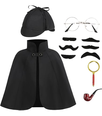 Accessoires Costume D’agent Secret 6 Pièces – Lunettes, Oreillette, Badge, Cravate, Pour Cosplay Et Halloween